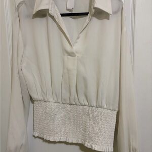 Elegant White Women's Blouse